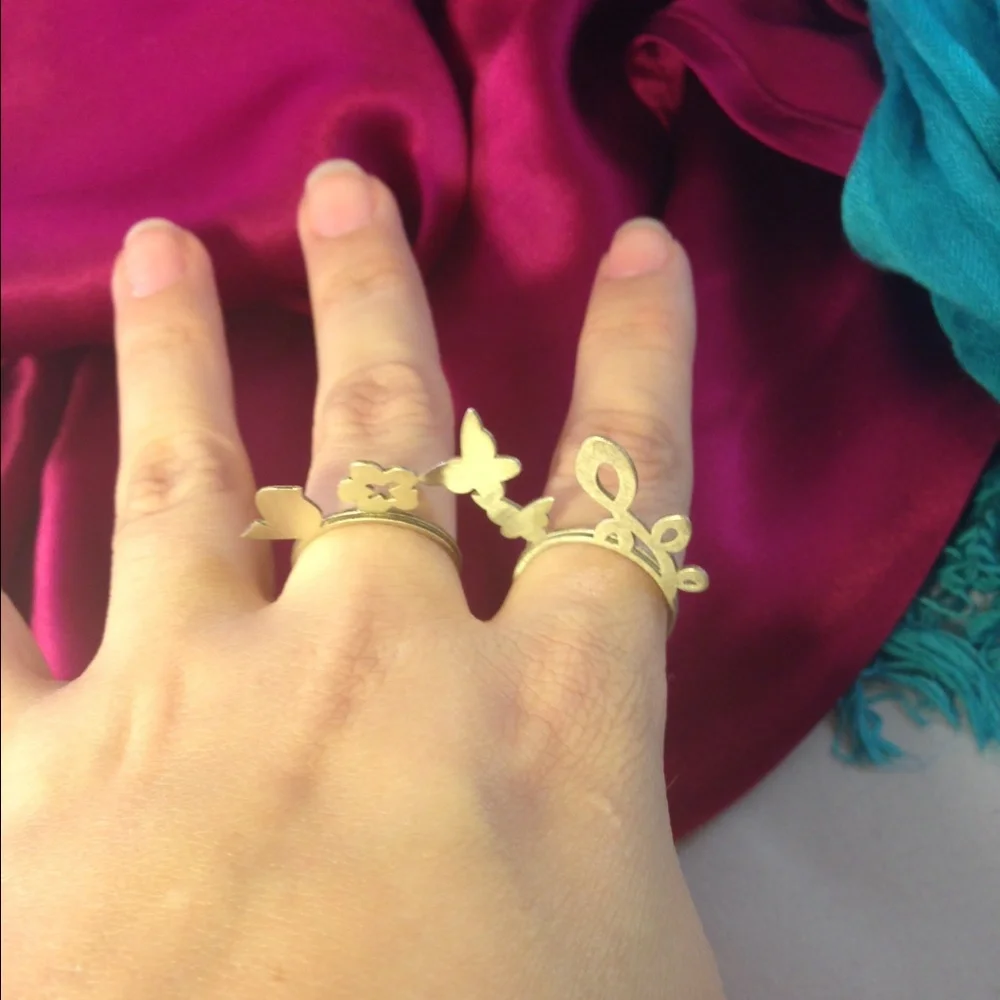 STERLING SILVER Laser Cut Rings (Each)